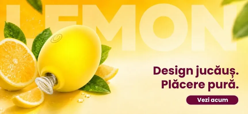 Vibrator clitoridian în formă de lămâie, cu design citric jucăuș | Lovesexshop.ro sex shop