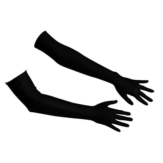 Cottelli - Mănuși de satin - negru (S-L)