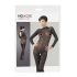 NO:XQSE - Catsuit sexy - plasă elastică - negru - XL/XXL