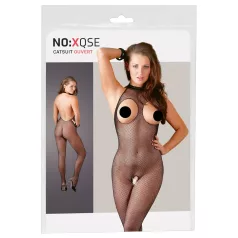   NO:XQSE - Catsuit sexy transparent cu push-up pentru sâni - negru (S-L)