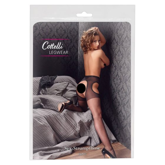 Cottelli - Colanti sexy (negru) - L/XL