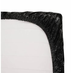 Cearsaf lucios - cauciucat - 220 x 220cm (negru)