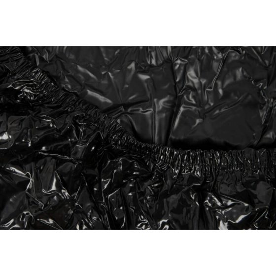 Cearsaf lucios - cauciucat - 220 x 220cm (negru)