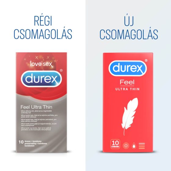 Durex Feel Ultra Thin - prezervativ ultra realist (10 buc)