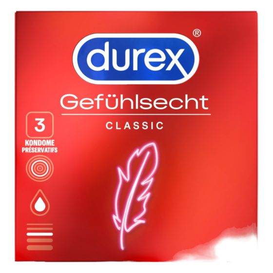 Durex Feel Thin - prezervative cu sentimente realiste (3 buc)