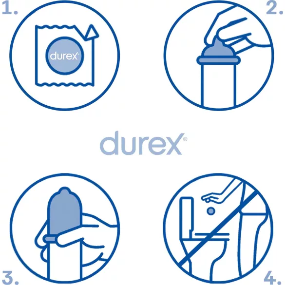 Durex - prezervative subțiri - senzație naturală - 3 bucăți