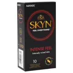   Manix SKYN Intense - prezervative fără latex - texturat cu perle - 10 bucăți