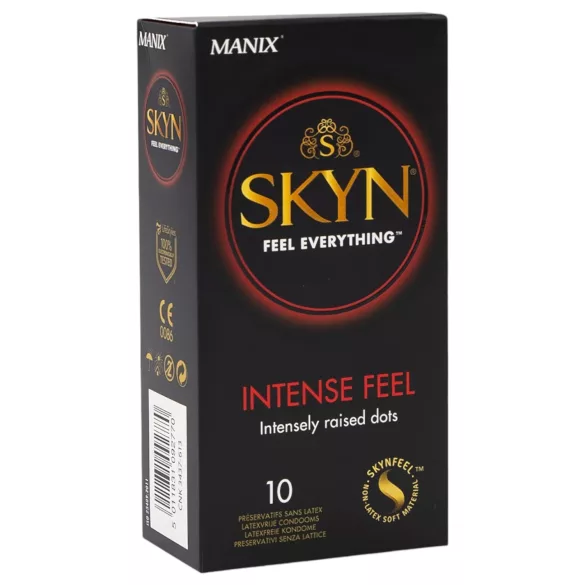 Manix SKYN Intense - prezervative fără latex - texturat cu perle - 10 bucăți