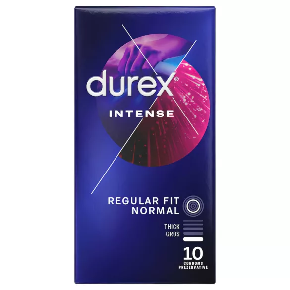 Durex Intense - prezervative striate și punctate (10 bucăți)