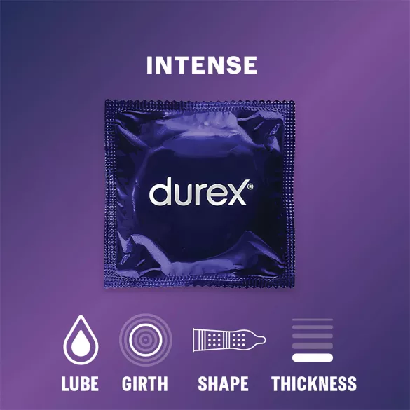 Durex Intense - prezervative striate și punctate (10 bucăți)