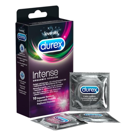 Durex Intense - prezervative cu nervuri și puncte (10 buc)
