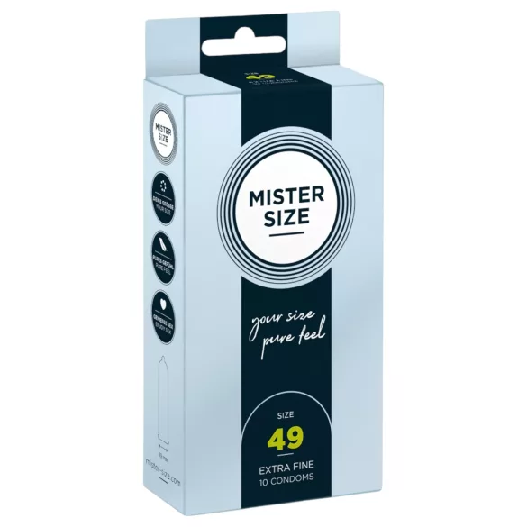Mister Size - prezervative subțiri - 49mm - 10 bucăți