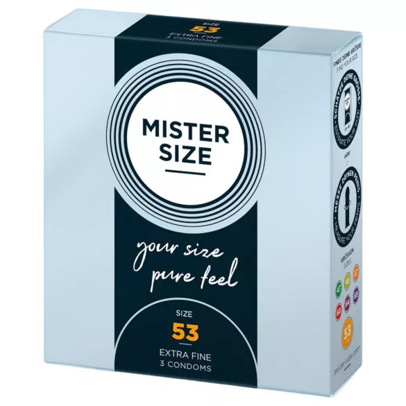 Mister Size - prezervative subțiri - 53mm - set 3 bucăți