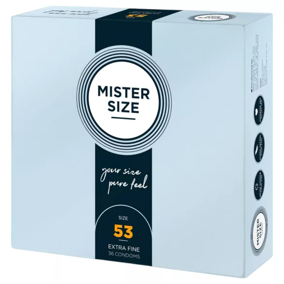 Mister Size - prezervativ subțire - 53mm - cutie 36 bucăți