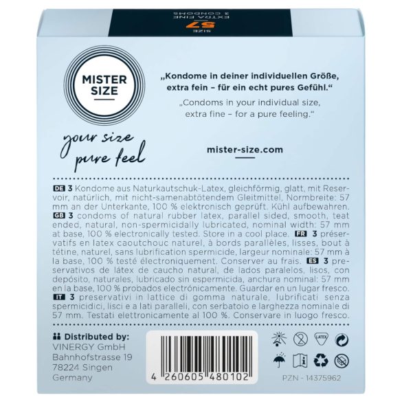 Prezervativ fin Mister Size - 57mm (3buc)