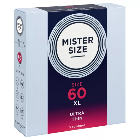 Mister Size - prezervative subțiri - 60mm - 3 bucăți