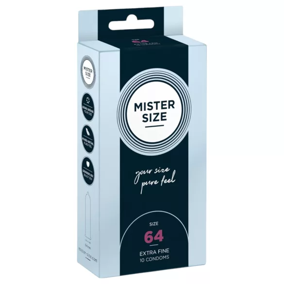 Mister Size - prezervative extra subțiri - 64mm - 10 bucăți