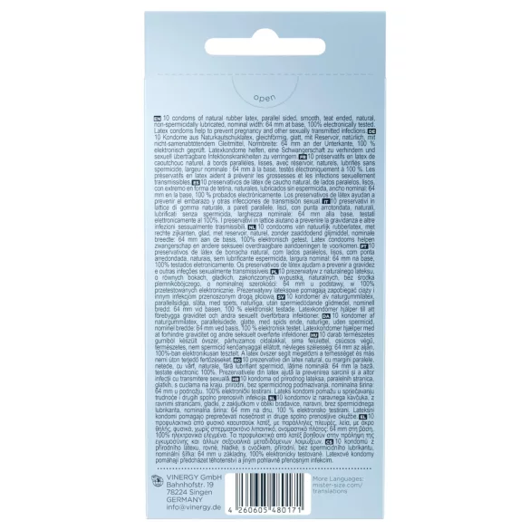Mister Size - prezervative extra subțiri - 64mm - 10 bucăți