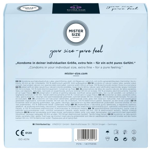 Prezervative subțiri Mister Size - 69mm (36buc)