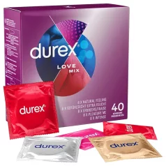 Durex Love Mix - prezervative - pachet mixt - 40 bucăți