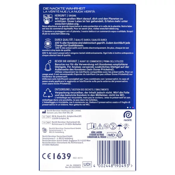 Durex Intense - Prezervative orgasmice (10 bucăți)