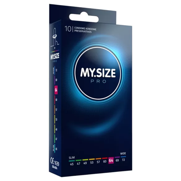 My.Size Pro - prezervative pe măsură 64 mm (10 bucăți)