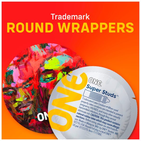 ONE - prezervative texturate cu puncte - 12 bucăți