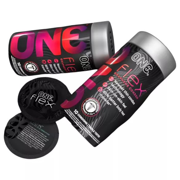 ONE Flex - prezervative ultra subțiri - grafen - 12 bucăți