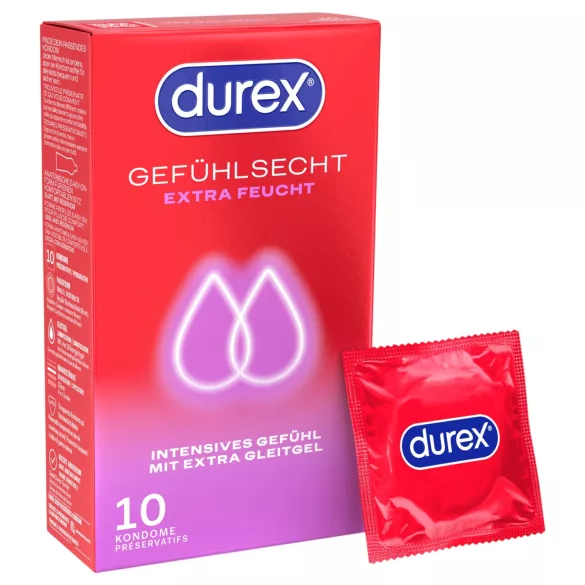 Durex - prezervative extra lubrifiate (10 bucăți)