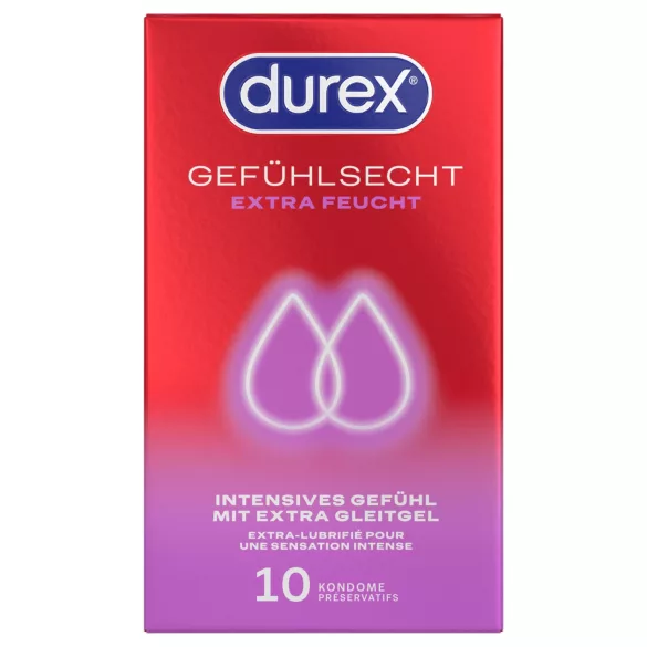 Durex - prezervative extra lubrifiate (10 bucăți)