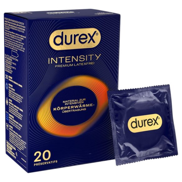 Durex Intensity - prezervative subțiri, fără latex (20 buc.)