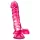 B Yours Basic 8 - dildo cu testicule - 23cm roz