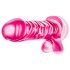 B Yours - dildo cu testicule - 20cm (roz)