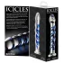 Icicles No. 5 - dildo din sticlă spirală - transparent albastru