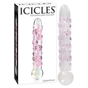 Icicles Nr. 7 - dildo din sticlă cu perle