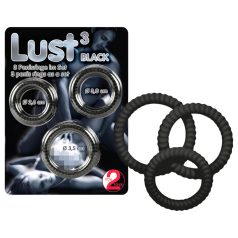 You2Toys - Set de 3 inele pentru penis - negru