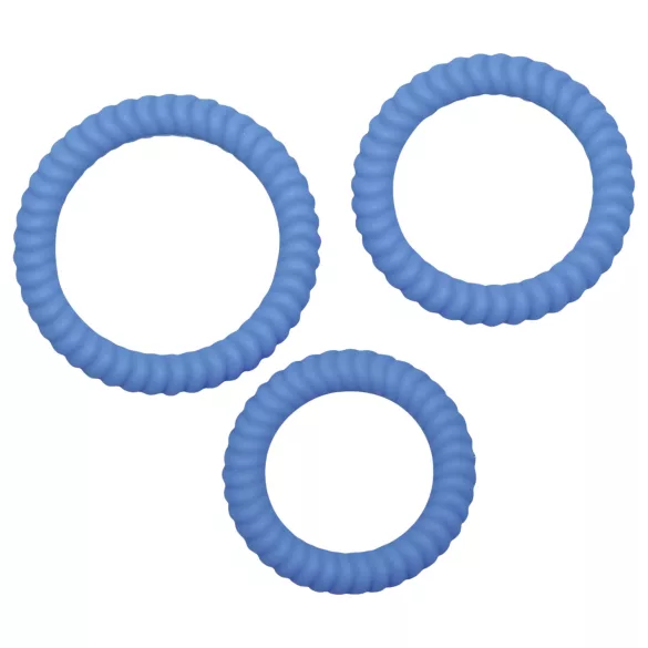 You2Toys - Set 3 inele pentru penis - silicon albastru