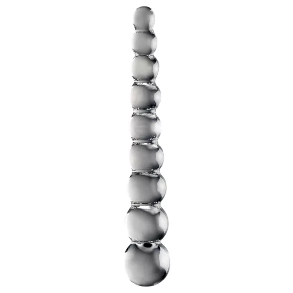 Icicles No. 2 - dildo din sticlă cu bile - transparent