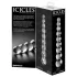 Icicles No. 2 - dildo din sticlă cu bile - transparent