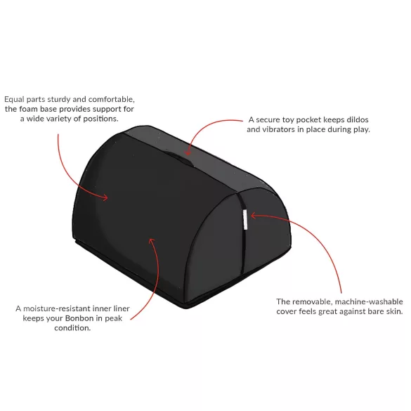 Liberator BonBon - pernă sexuală semicirculară cu suport pentru dildo/vibrator