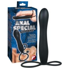   You2Toys - Inel special pentru penis cu funcție anală - negru