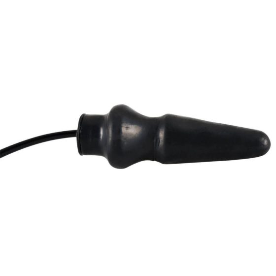 LATEX - Con de anal mare inflabil (negru)