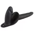 You2Toys - strap-on dildo dublu - silicon negru