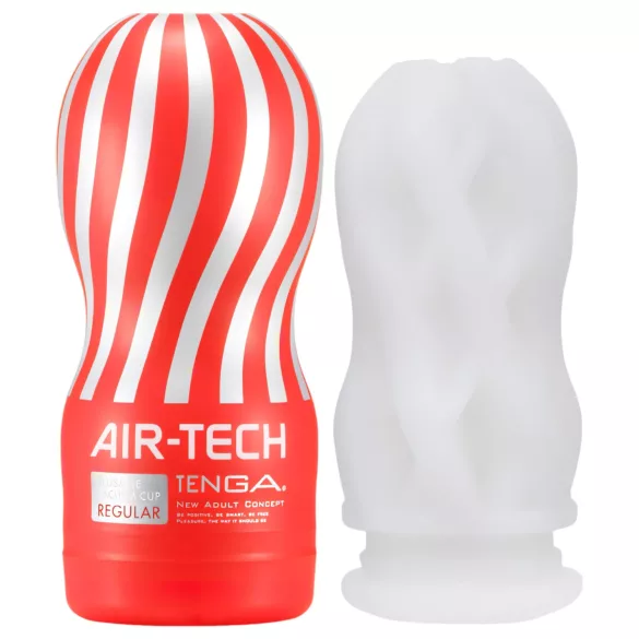 TENGA Air Tech Regular - masturbator masculin - textură aerisită - alb