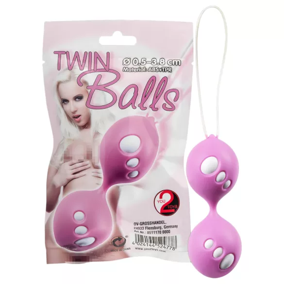 You2Toys - bile vaginale duo - silicon roz