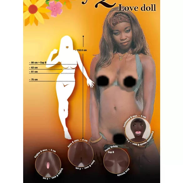 You2Toys - Păpușă erotică realistă - femeie frumoasă - silicon negru