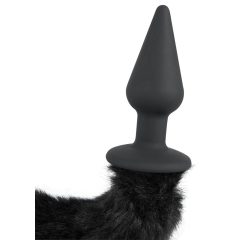 Bad Kitty - con de anal cu coadă de pisică (negru)
