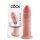 King Cock 9 - dildo realist cu ventuză - 23cm - culoare naturală