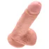 King Cock - Dildo cu testicule - 18 cm - culoare naturală