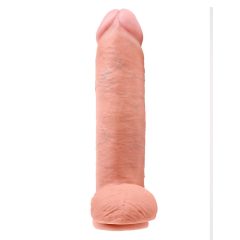King Cock 12 dildo cu testicule mari (30 cm) - natural
